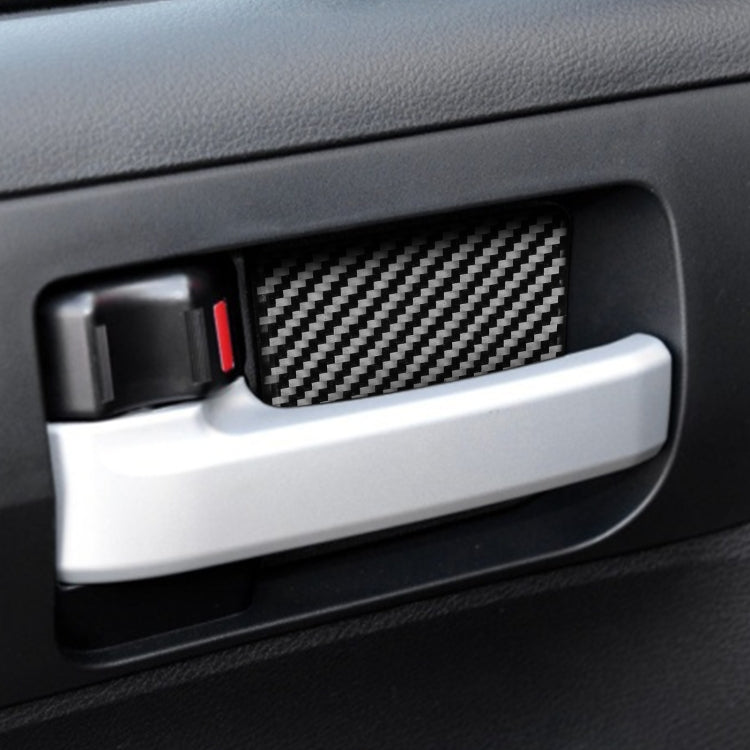 4 PCS / Set Carbon Fiber Car Inner Door Bowl Decorative Sticker for Toyota Tundra 2014-2018, Left Right Driving Universal - Car Interior Mouldings by buy2fix | Online Shopping UK | buy2fix