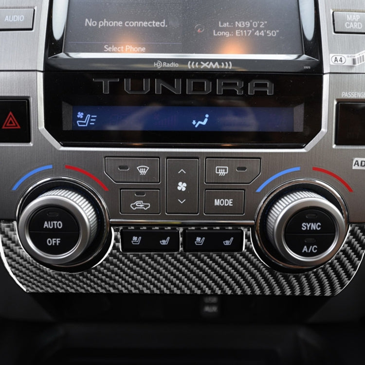 2 PCS / Set Carbon Fiber Car Central Control Air Conditioner Switch Panel Decorative Sticker for Toyota Tundra 2014-2018, Left Right Driving Universal by buy2fix