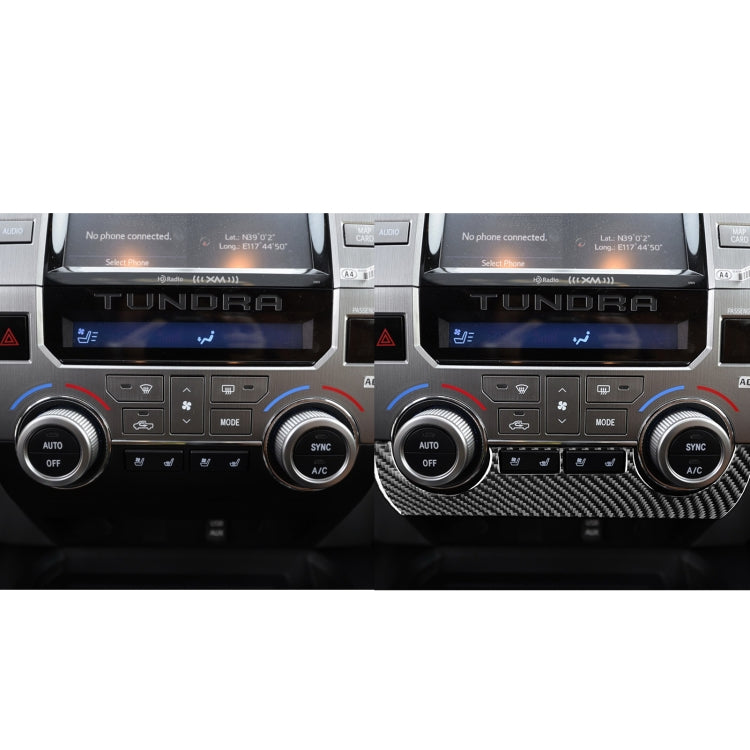 2 PCS / Set Carbon Fiber Car Central Control Air Conditioner Switch Panel Decorative Sticker for Toyota Tundra 2014-2018, Left Right Driving Universal by buy2fix