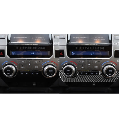 2 PCS / Set Carbon Fiber Car Central Control Air Conditioner Switch Panel Decorative Sticker for Toyota Tundra 2014-2018, Left Right Driving Universal by buy2fix