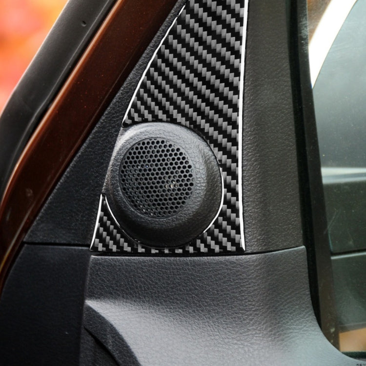 2 PCS / Set Carbon Fiber Car A-pillar Speaker Panel Decorative Sticker for Toyota Tundra 2014-2018, Left Right Driving Universal by buy2fix