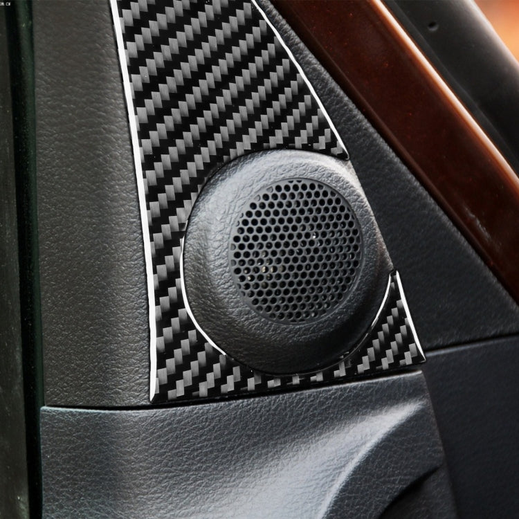2 PCS / Set Carbon Fiber Car A-pillar Speaker Panel Decorative Sticker for Toyota Tundra 2014-2018, Left Right Driving Universal by buy2fix