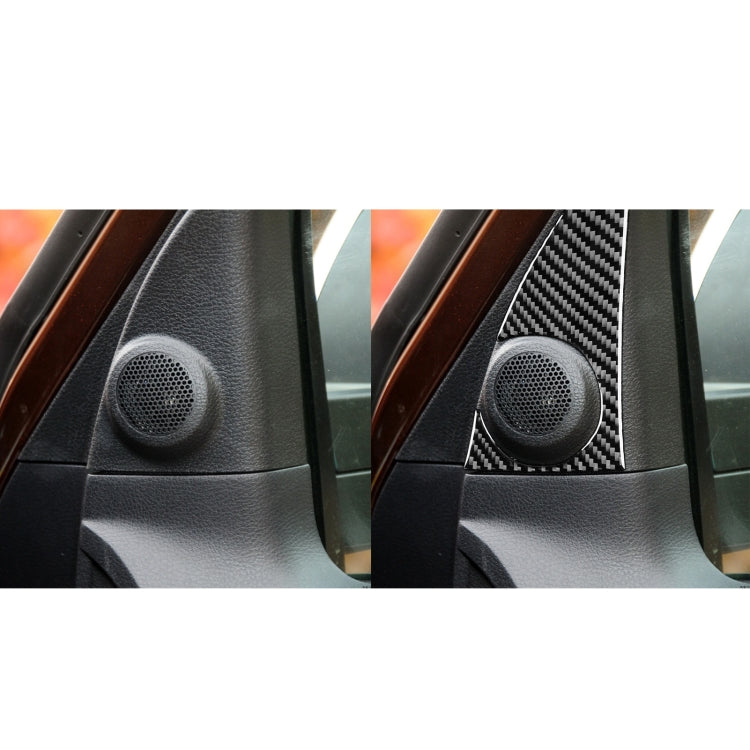 2 PCS / Set Carbon Fiber Car A-pillar Speaker Panel Decorative Sticker for Toyota Tundra 2014-2018, Left Right Driving Universal by buy2fix