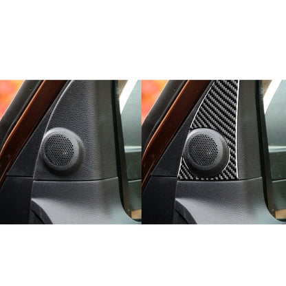 2 PCS / Set Carbon Fiber Car A-pillar Speaker Panel Decorative Sticker for Toyota Tundra 2014-2018, Left Right Driving Universal by buy2fix