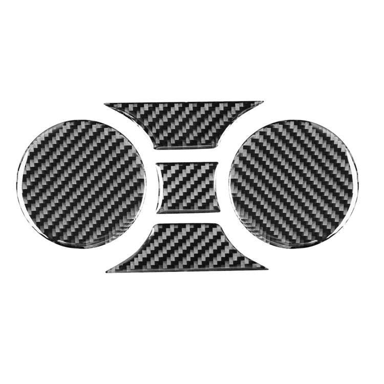 5 PCS / Set Carbon Fiber Car Central Control Cup Holder Panel Decorative Sticker for Toyota Tundra 2014-2018, Left Right Driving Universal by buy2fix