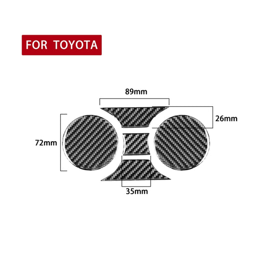 5 PCS / Set Carbon Fiber Car Central Control Cup Holder Panel Decorative Sticker for Toyota Tundra 2014-2018, Left Right Driving Universal by buy2fix