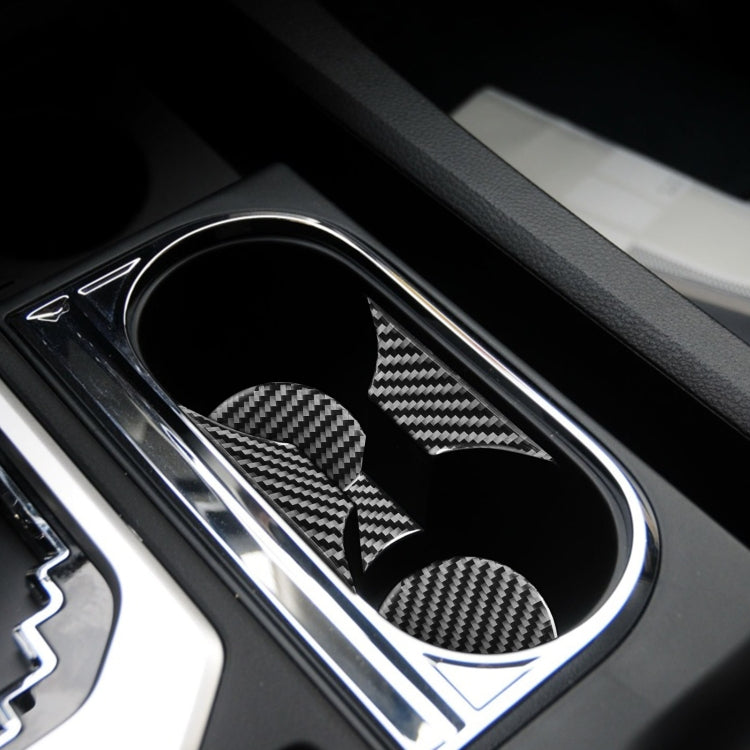 5 PCS / Set Carbon Fiber Car Central Control Cup Holder Panel Decorative Sticker for Toyota Tundra 2014-2018, Left Right Driving Universal by buy2fix