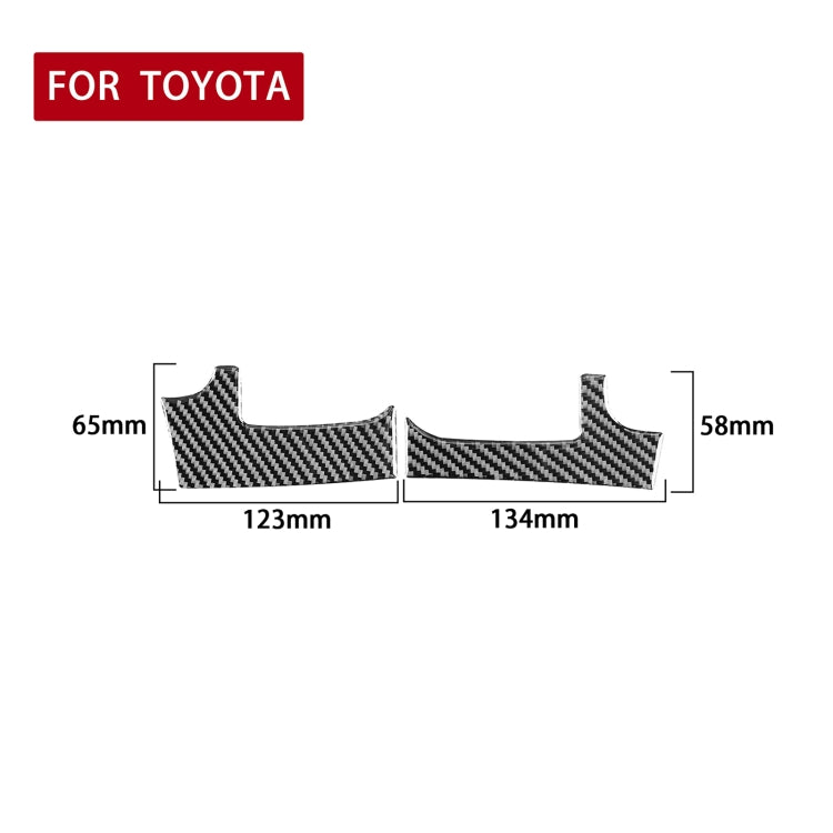 2 PCS / Set Carbon Fiber Car Dashboard Air Outlet Decorative Sticker for Toyota Tundra 2014-2018, Left Driving by buy2fix