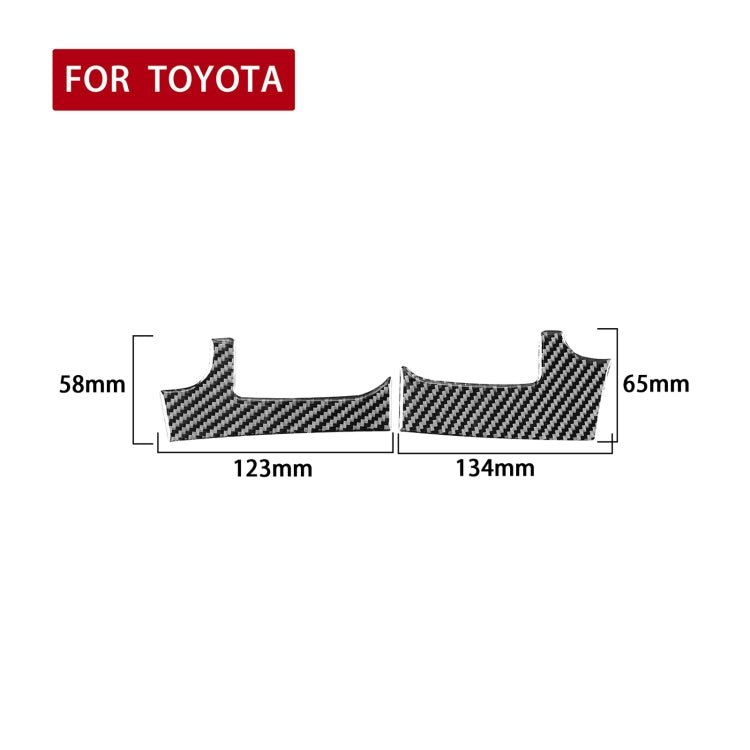 2 PCS / Set Carbon Fiber Car Dashboard Air Outlet Decorative Sticker for Toyota Tundra 2014-2018, Right Driving by buy2fix
