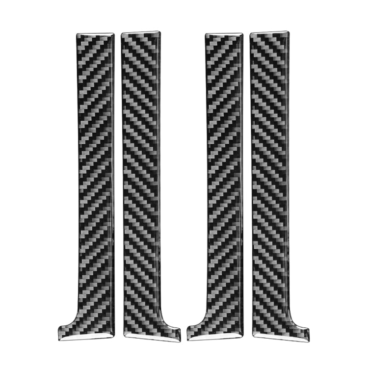 4 PCS / Set Carbon Fiber Car Inner Handle Decorative Sticker for Toyota Tundra 2014-2018, Left Right Driving Universal by buy2fix
