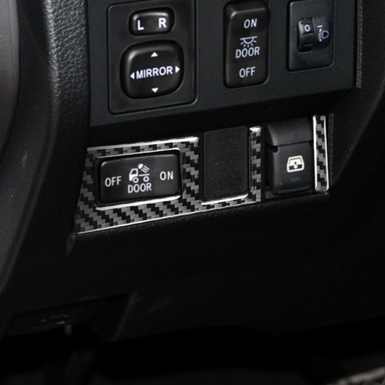 2 PCS / Set Carbon Fiber Car Headlight Switch Ring Decorative Sticker for Toyota Tundra 2014-2018, Left Right Driving Universal by buy2fix
