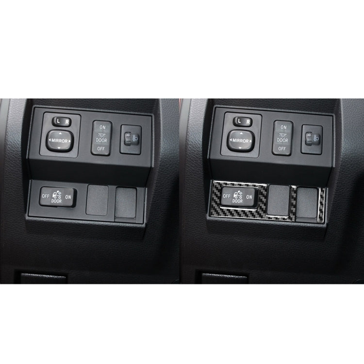 2 PCS / Set Carbon Fiber Car Headlight Switch Ring Decorative Sticker for Toyota Tundra 2014-2018, Left Right Driving Universal by buy2fix