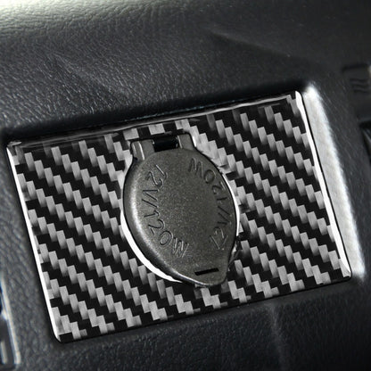 Carbon Fiber Car Rear Cigarette Lighter Switch Decorative Sticker for Toyota Tundra 2014-2018, Left Right Driving Universal by buy2fix