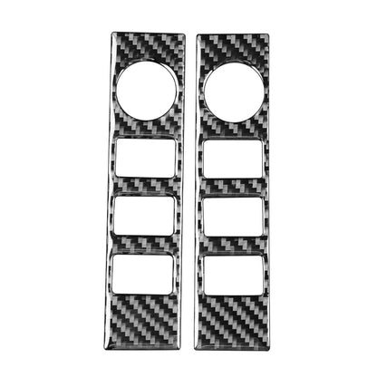 2 PCS / Set Carbon Fiber Car Central Control Volume Switch Decorative Sticker for Toyota Tundra 2014-2018, Left Right Driving Universal by buy2fix