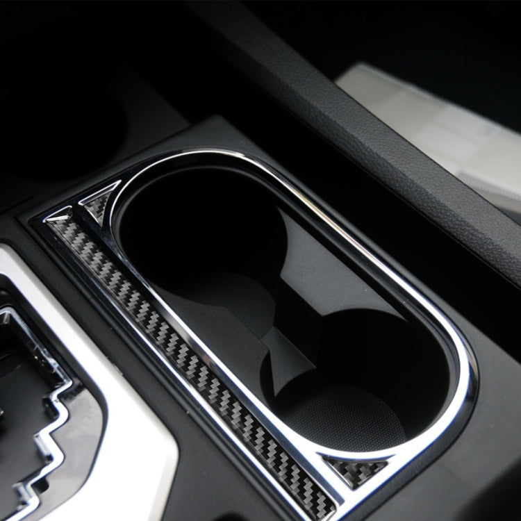 3 PCS / Set Carbon Fiber Car Central Control Cup Holder Decorative Sticker for Toyota Tundra 2014-2018, Left Driving by buy2fix