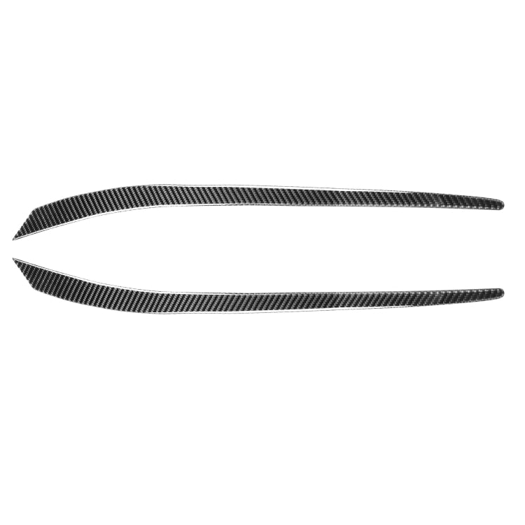 2 PCS / Set Carbon Fiber Car Lamp Eyebrow Decorative Sticker for Mitsubishi Lancer EVO 2008-2014, Drop Glue Version by buy2fix