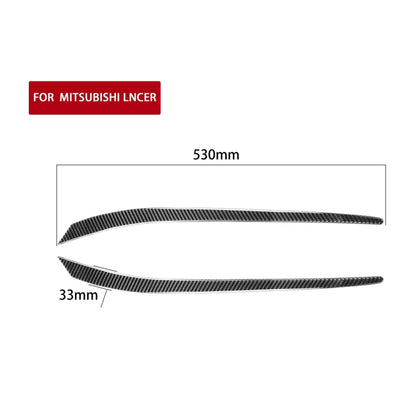 2 PCS / Set Carbon Fiber Car Lamp Eyebrow Decorative Sticker for Mitsubishi Lancer EVO 2008-2014, Drop Glue Version by buy2fix