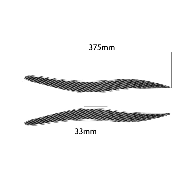 2 PCS / Set Carbon Fiber Car Lamp Eyebrow Decorative Sticker for Lexus IS250/ IS300 2006-2012, Drop Glue Version by buy2fix