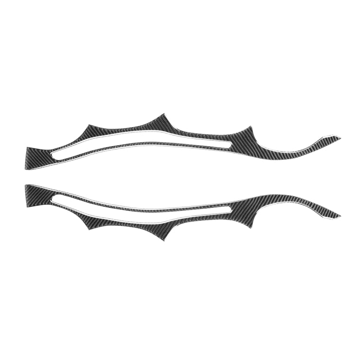 2 PCS / Set Carbon Fiber Car Lamp Eyebrow Decorative Sticker for BMW E60 5 Series 2004-2010, Drop Glue Version by buy2fix