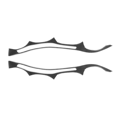 2 PCS / Set Carbon Fiber Car Lamp Eyebrow Decorative Sticker for BMW E60 5 Series 2004-2010, Drop Glue Version by buy2fix