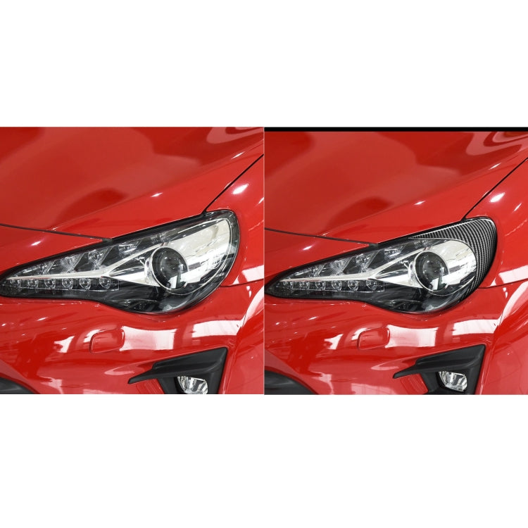 2 PCS / Set Carbon Fiber Car Front Lamp Eyebrow Decorative Sticker for Toyota GT86 / Subaru BRZ 2012-2016, Drop Glue Version by buy2fix