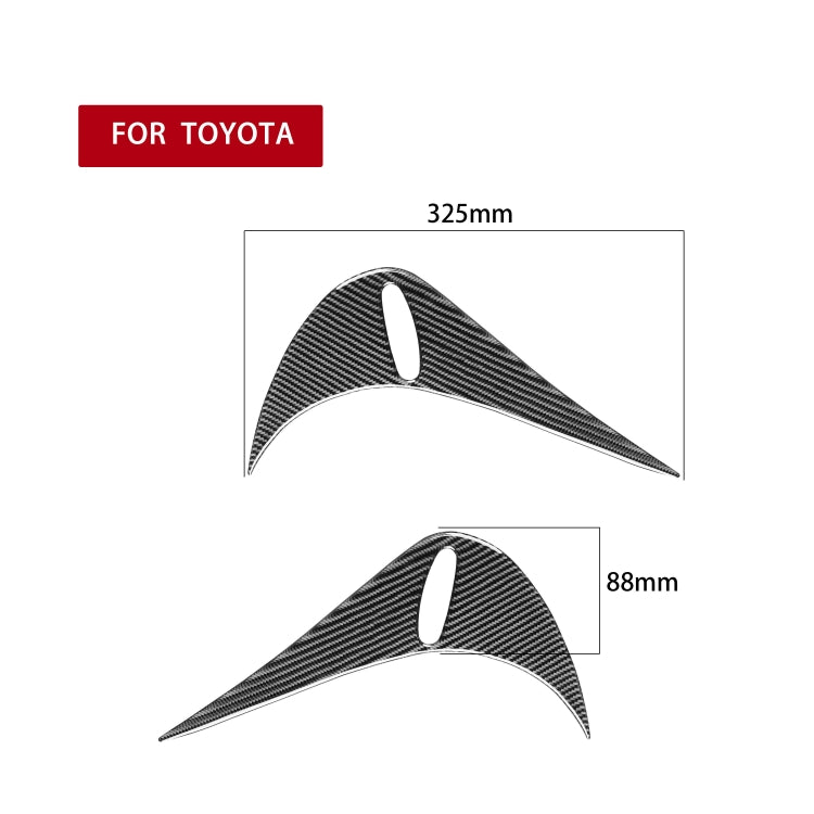 2 PCS / Set Carbon Fiber Car Back Lamp Eyebrow Decorative Sticker for Toyota GT86 / Subaru BRZ 2012-2016, Drop Glue Version by buy2fix