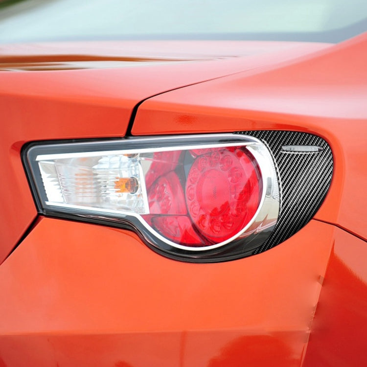 2 PCS / Set Carbon Fiber Car Back Lamp Eyebrow Decorative Sticker for Toyota GT86 / Subaru BRZ 2012-2016, Drop Glue Version by buy2fix