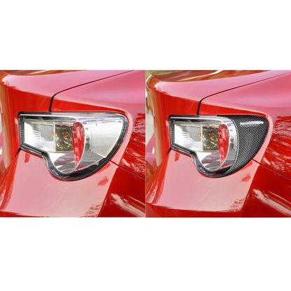 2 PCS / Set Carbon Fiber Car Back Lamp Eyebrow Decorative Sticker for Toyota GT86 / Subaru BRZ 2012-2016, Drop Glue Version by buy2fix
