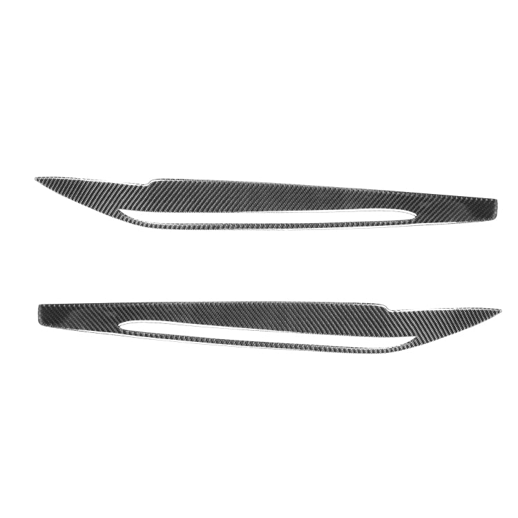 2 PCS / Set Carbon Fiber Car Lamp Eyebrow Decorative Sticker for BMW X5 / F15 2014-2018, Drop Glue Version by buy2fix