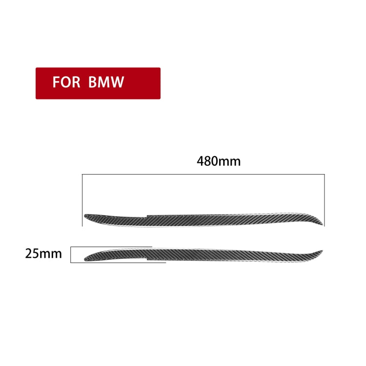 2 PCS / Set Carbon Fiber Car Lamp Eyebrow Decorative Sticker for BMW E39 1997-2003, Drop Glue Version by buy2fix