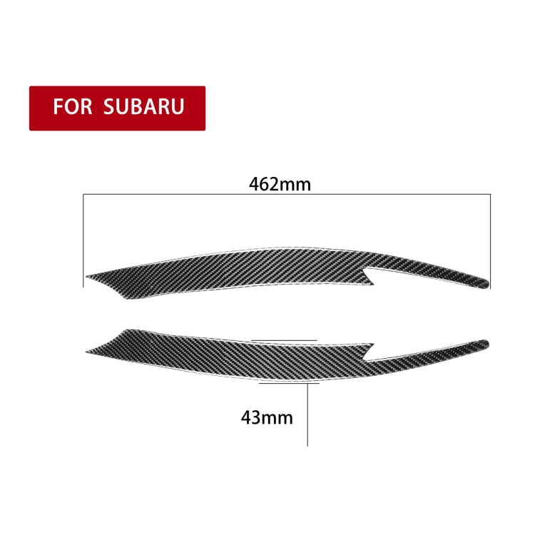 2 PCS / Set Carbon Fiber Car Lamp Eyebrow Decorative Sticker for Subaru Impreza/WRX 10th Generation 2008-2011, Drop Glue Version by buy2fix