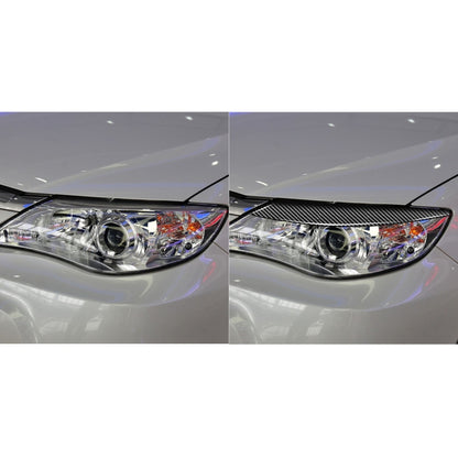 2 PCS / Set Carbon Fiber Car Lamp Eyebrow Decorative Sticker for Subaru Impreza/WRX 10th Generation 2008-2011, Drop Glue Version by buy2fix