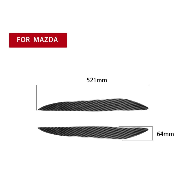 2 PCS / Set Carbon Fiber Car Lamp Eyebrow Decorative Sticker for Mazda 3 2010-2013 / M3 Xingcheng, Drop Glue Version by buy2fix