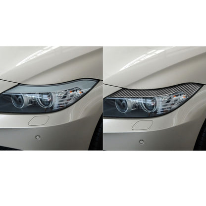 2 PCS / Set Carbon Fiber Car Lamp Eyebrow Decorative Sticker for BMW Z4 / E89 2009-2015, Drop Glue Version by buy2fix