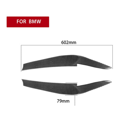 2 PCS / Set Carbon Fiber Car Lamp Eyebrow Decorative Sticker for BMW 5 Series G30 / G38 2018, Drop Glue Version by buy2fix