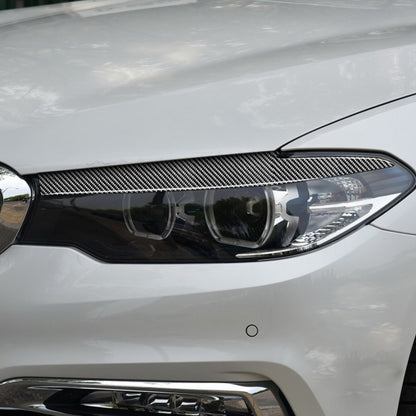 2 PCS / Set Carbon Fiber Car Lamp Eyebrow Decorative Sticker for BMW 5 Series G30 / G38 2018, Drop Glue Version by buy2fix