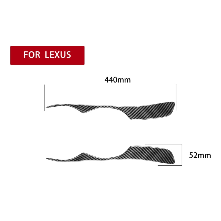 2 PCS / Set Carbon Fiber Car Lamp Eyebrow Decorative Sticker for Lexus IS300/IS200/RS200/ALTezza 1998-2005, Drop Glue Version by buy2fix