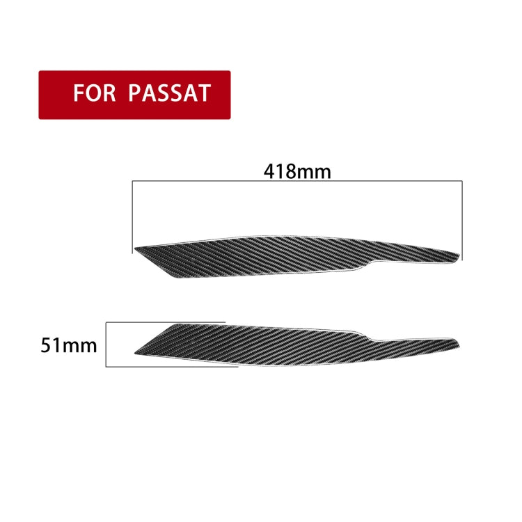 2 PCS / Set Carbon Fiber Car Lamp Eyebrow Decorative Sticker for Volkswagen Passat B6 3C 2005-2010, Drop Glue Version by buy2fix