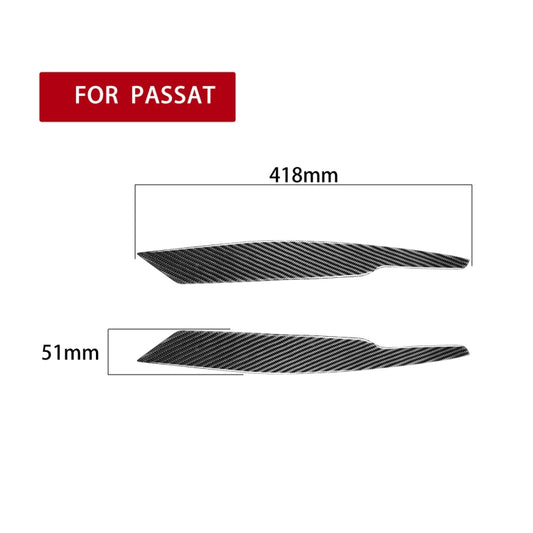 2 PCS / Set Carbon Fiber Car Lamp Eyebrow Decorative Sticker for Volkswagen Passat B6 3C 2005-2010, Drop Glue Version by buy2fix