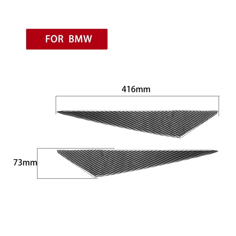 2 PCS / Set Carbon Fiber Car Lamp Eyebrow Decorative Sticker for BMW X1/E84 2009-2014, Drop Glue Version by buy2fix