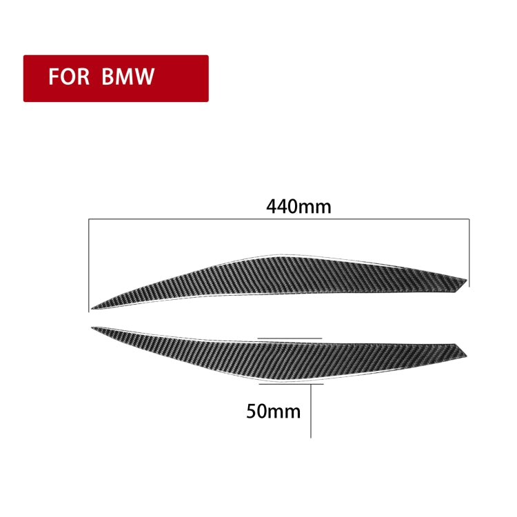 2 PCS / Set Carbon Fiber Car Lamp Eyebrow Decorative Sticker for BMW E71/X6 2008-2014, Drop Glue Version by buy2fix