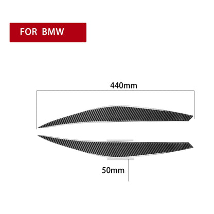 2 PCS / Set Carbon Fiber Car Lamp Eyebrow Decorative Sticker for BMW E71/X6 2008-2014, Drop Glue Version by buy2fix