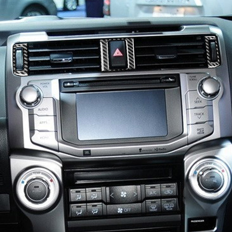 3 PCS / Set Carbon Fiber Car Central Air Outlet Decorative Sticker for Toyota 4Runner 2010-2020 by buy2fix