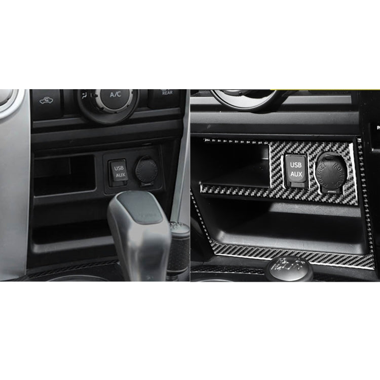 2 PCS / Set Carbon Fiber Car Cigarette Lighter Panel Decorative Sticker for Toyota 4Runner 2010-2020 by buy2fix