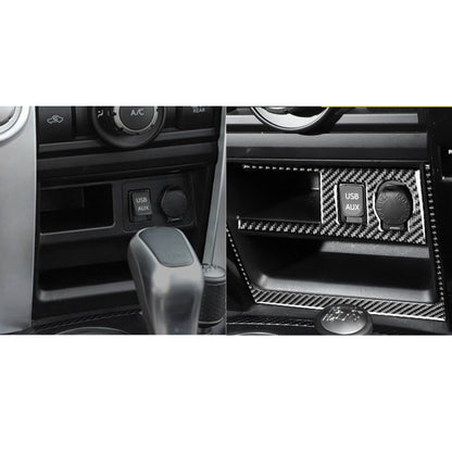 2 PCS / Set Carbon Fiber Car Cigarette Lighter Panel Decorative Sticker for Toyota 4Runner 2010-2020 by buy2fix