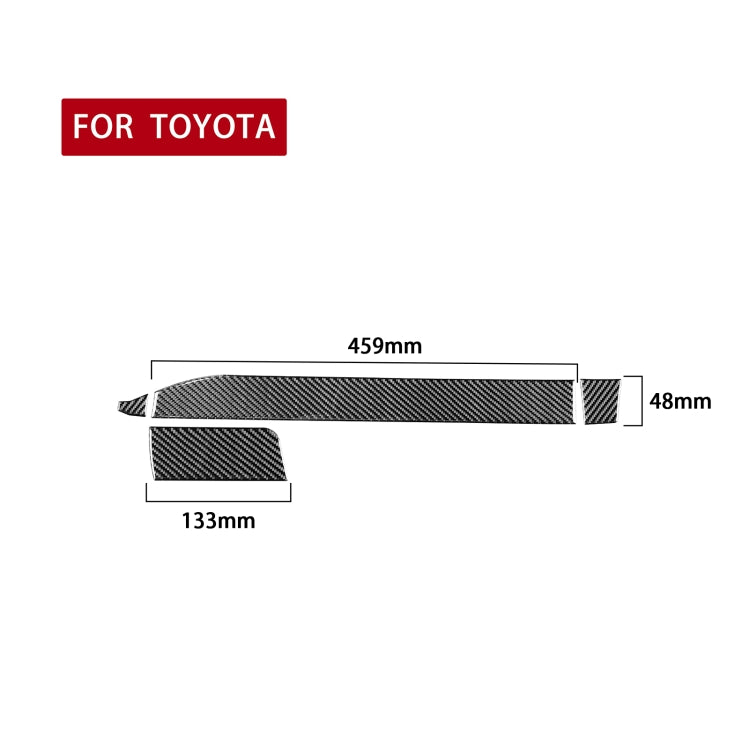 4 PCS / Set Carbon Fiber Car Center Console Decorative Sticker for Toyota 4Runner 2010-2020, Suitable for Left Driving - Car Interior Mouldings by buy2fix | Online Shopping UK | buy2fix