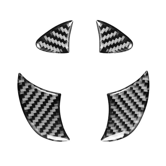 4 PCS / Set Carbon Fiber Car Front Middle Net Logo Decorative Sticker for Toyota 4Runner 2010-2020 - Decorative Sticker by buy2fix | Online Shopping UK | buy2fix