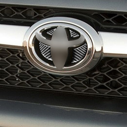 4 PCS / Set Carbon Fiber Car Front Middle Net Logo Decorative Sticker for Toyota 4Runner 2010-2020 - Decorative Sticker by buy2fix | Online Shopping UK | buy2fix