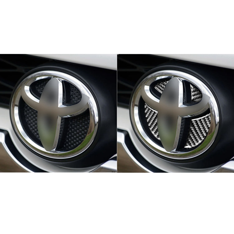 4 PCS / Set Carbon Fiber Car Front Middle Net Logo Decorative Sticker for Toyota 4Runner 2010-2020 - Decorative Sticker by buy2fix | Online Shopping UK | buy2fix
