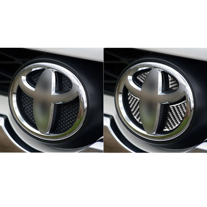 4 PCS / Set Carbon Fiber Car Front Middle Net Logo Decorative Sticker for Toyota 4Runner 2010-2020 - Decorative Sticker by buy2fix | Online Shopping UK | buy2fix